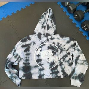 Wodbottom tie dye crop hoodie, M